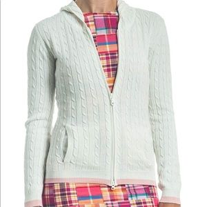 Cotton Cable Knit Sweater Cardigan Hoodie +pockets